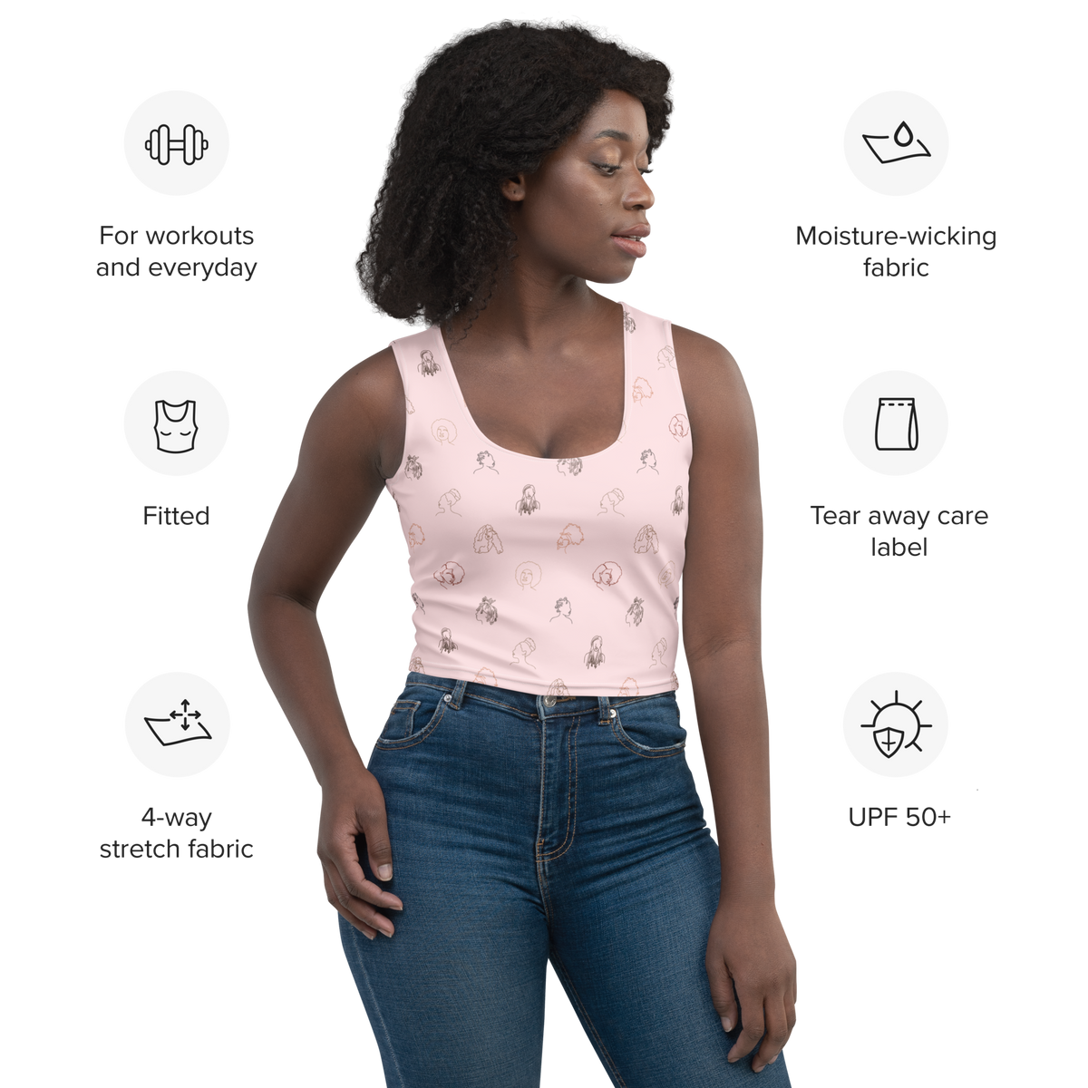 Black Femmes Everywhere Crop Top